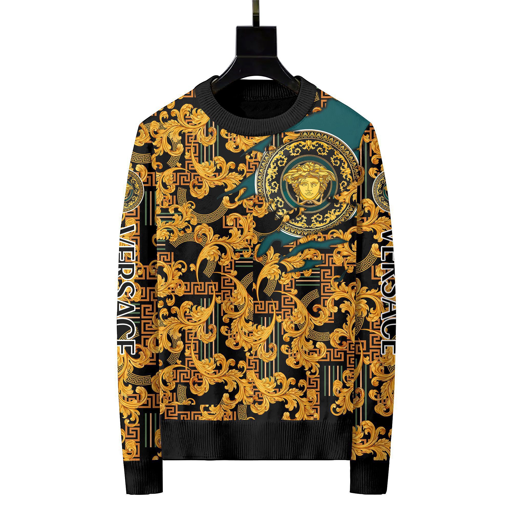 Versace luxury ugly sweater for winter hot 2024  style 860 Christmas Ugly Sweater