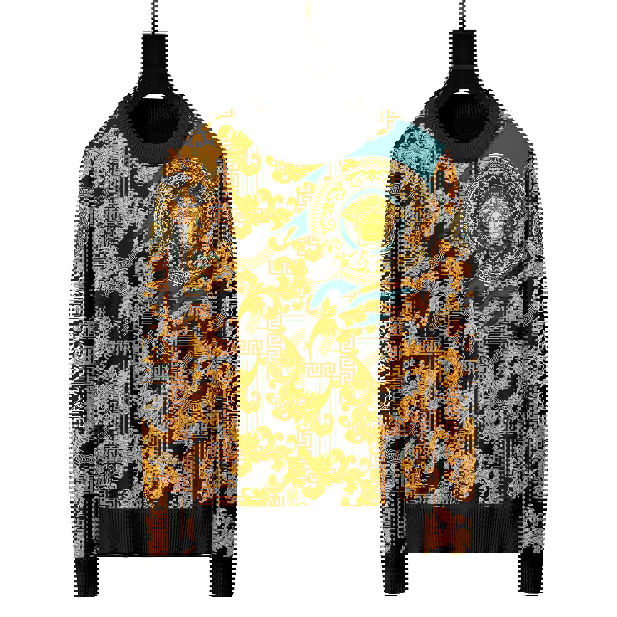 Versace luxury ugly sweater for winter hot 2025style 860 Christmas Ugly Sweater