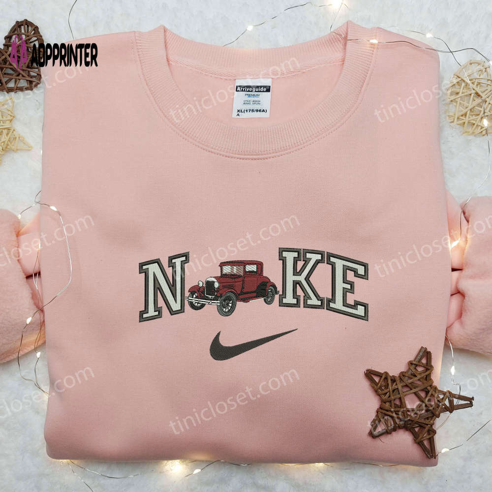 Vintage rolls royce x nike embroidered shirt – classic stylish transportation apparel Embroidered Shirt