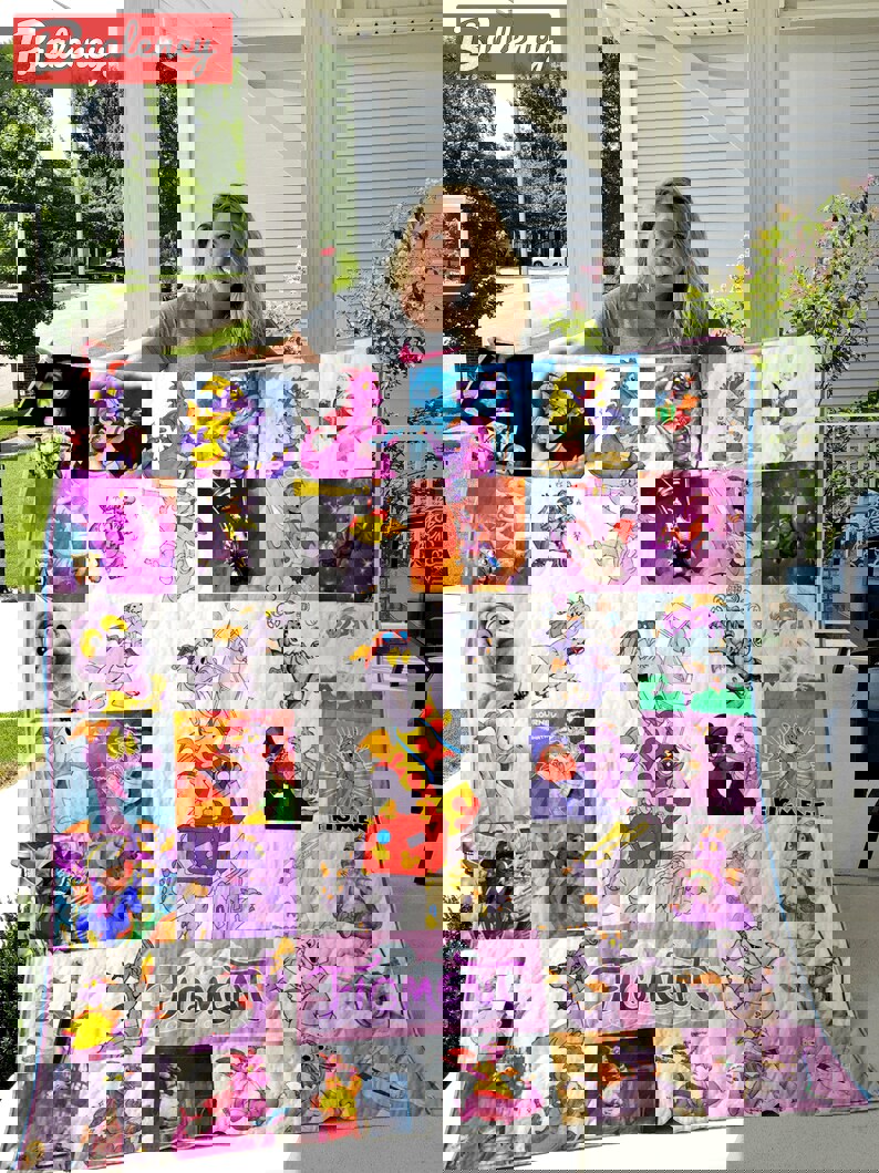Walt disney world figment epcot purple dragon quilt blanket Quilt Blanket