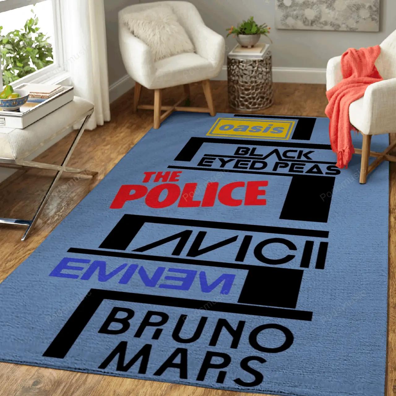 Where there is music music art for fans area rug living room carpet rug regtangle carpet floor decor home decor Rectangle Rug
