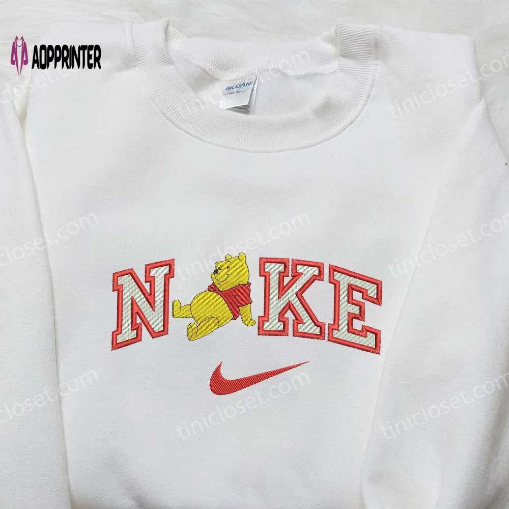 Winnie the pooh x nike embroidered sweatshirt: disney-inspired nike-infused cozy fashion! Embroidered Shirt