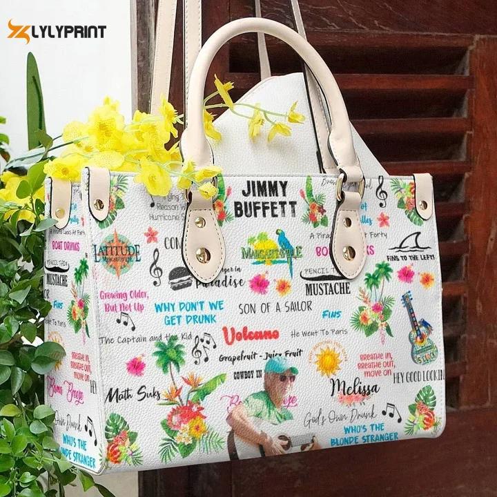Women s day gift: jimmy buffett leather hand bag gift for women’s day – g95 stylish & exclusive 3740 Women Leather Hand Bag