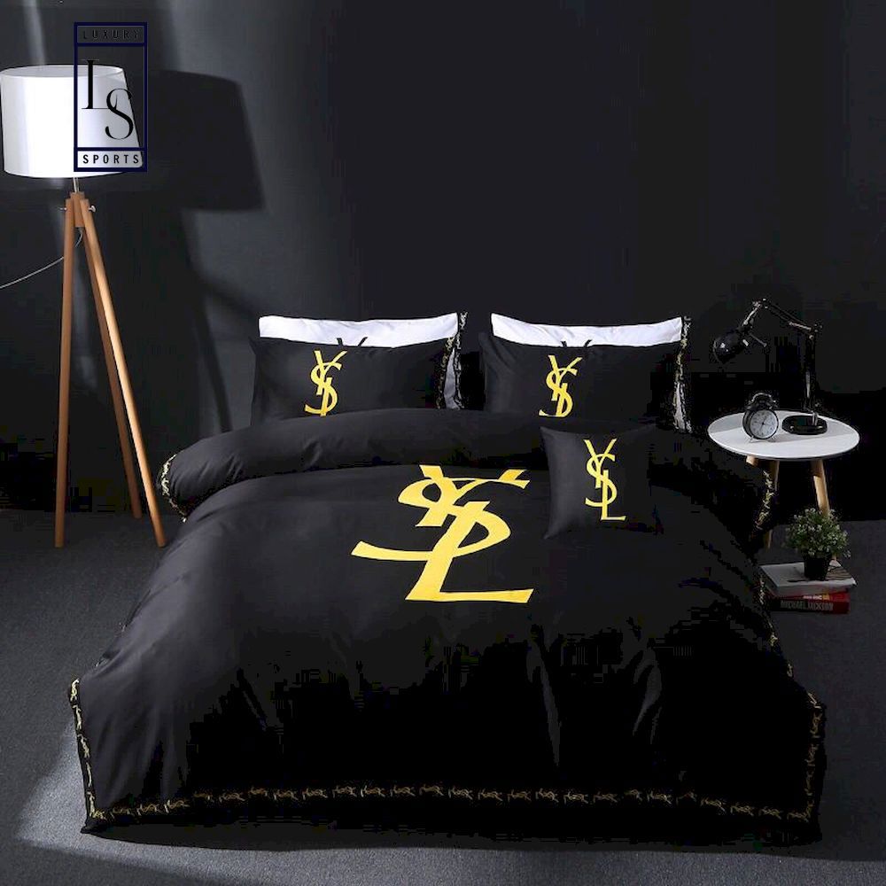 Ysl yves saint laurent luxury brand  s Bedding Sets bedroom idea blankets sheets bed linen bedclothes covers bedspread duvet home decor
