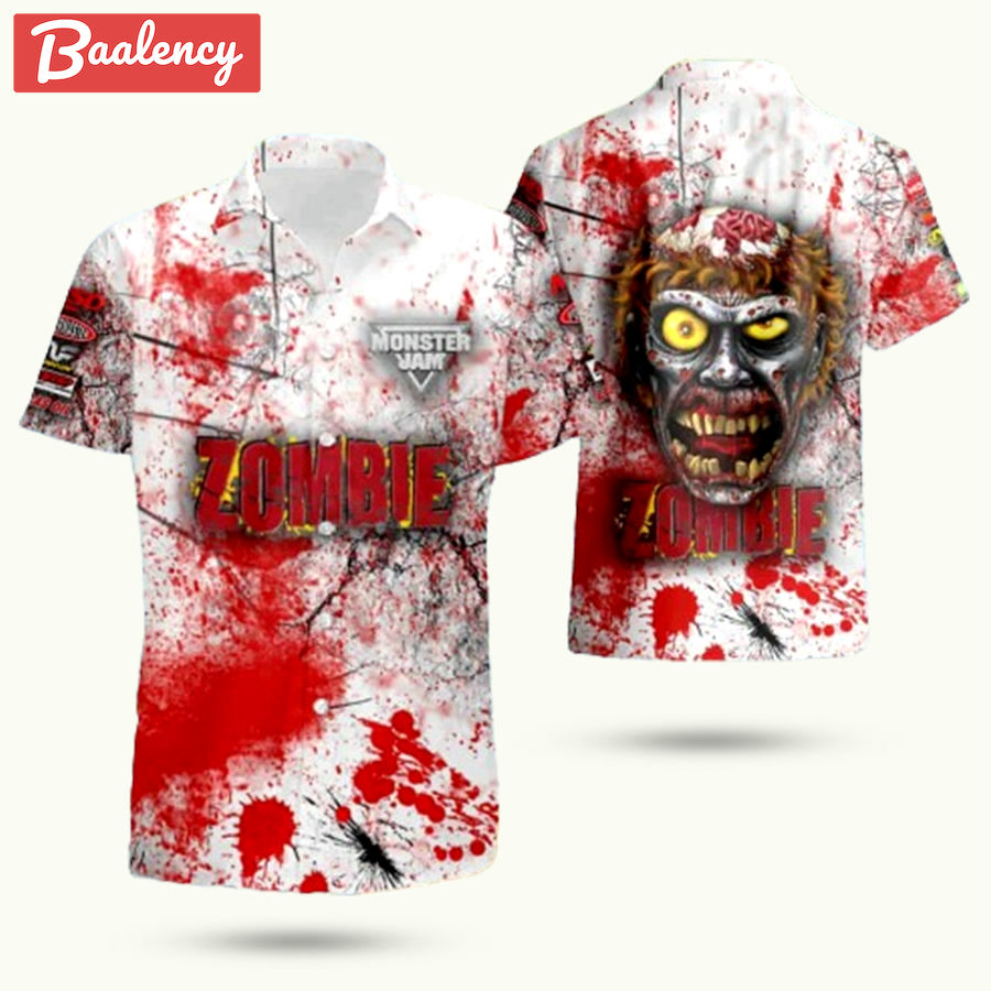 Zombie monster truck summer hawaiian shirt Hawaii Shirt Shorts & Flip Flops