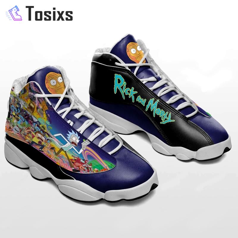 Fanmade rick and morty all adventures shoes air jordan 13 sneakers
