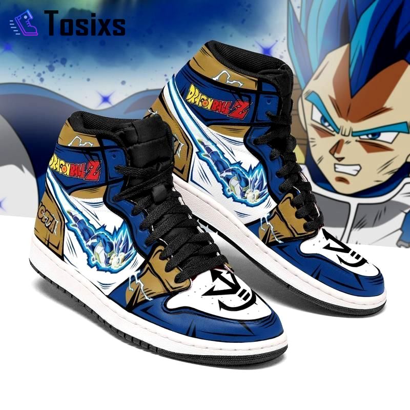 Vegeta blue shoes high top dragon ball z anime form air jordan 1 sneakers lan1