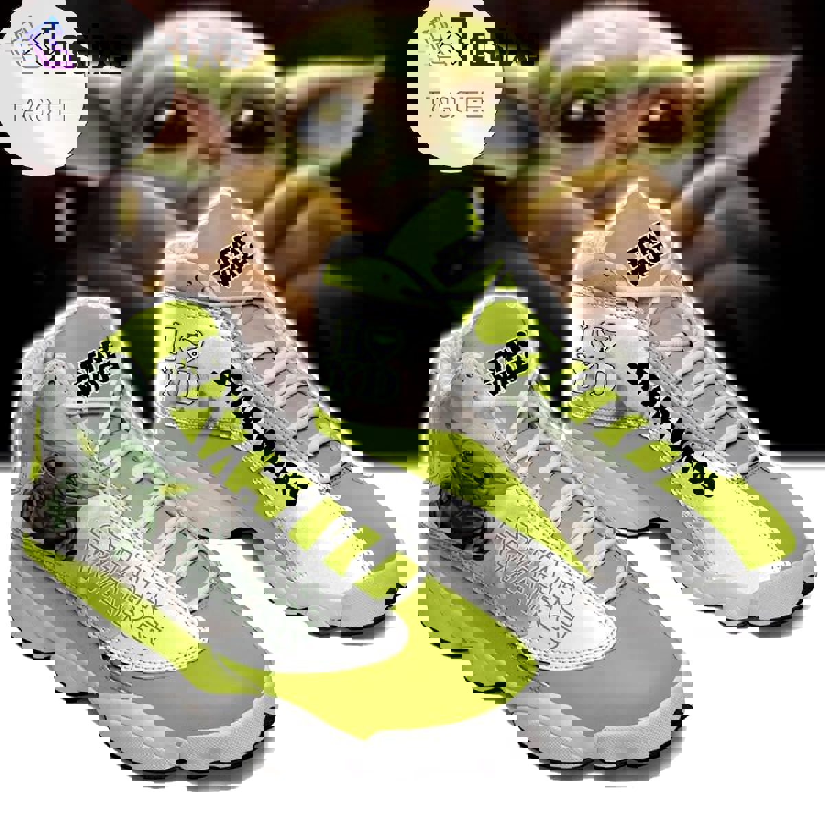 Baby yoda from star wars sneakers air jordan 13 shoes