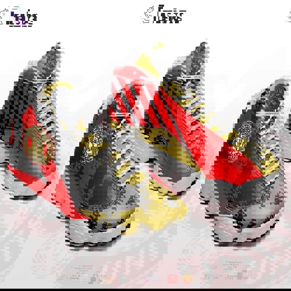 Manchester united black yellow air jordan 13 shoes