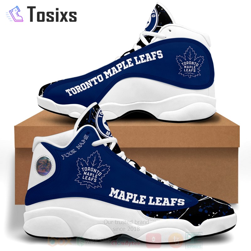 Nhl toronto maple leafs personalized air jordan 13 shoes