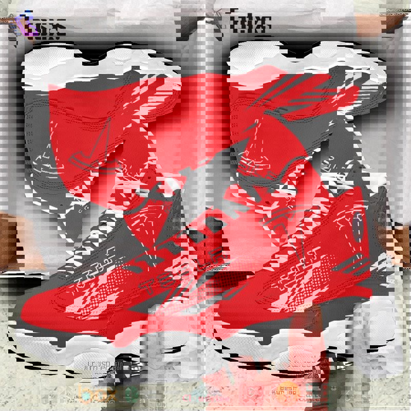 Tesla red air jordan 13 shoes