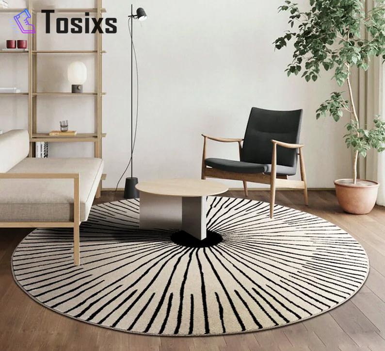 Soft rug,  circle round rug, modern rug, abstract rug, nordic rug, geometric rug, rug for living room, rug for bedroom,area rugs,home decor