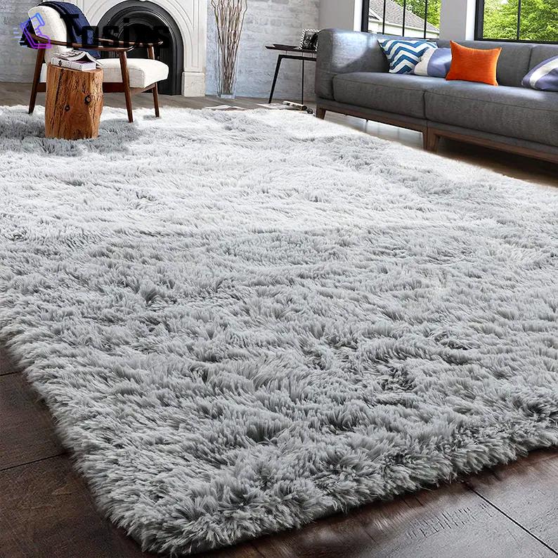 Fluffy shaggy area rugs for bedroom livingroom, shag plush rug carpet, soft fuzzy shaggy rugs for kids room furry big carpet dorm rugs