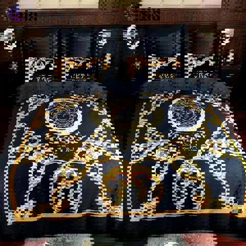 Versace medusa logo 1 3d personalized customized bedset bedlinen