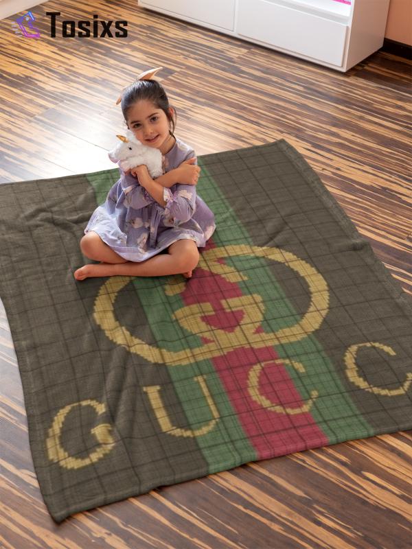 Gucci hot premium logo luxury brand  blanket fleece home decor 184 Blanket Fleece