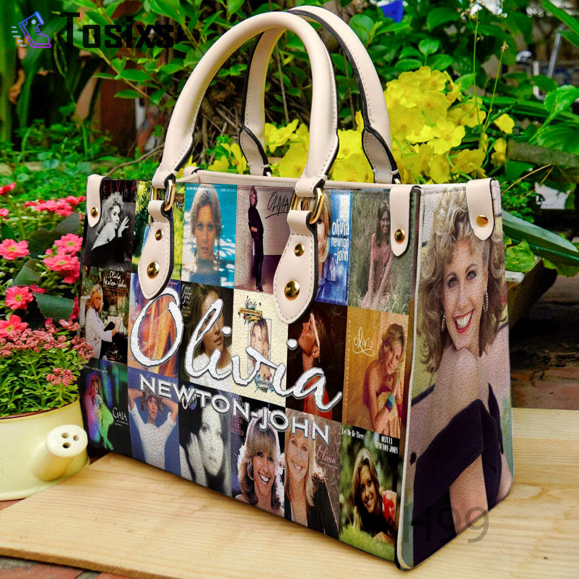 Olivia newton john 1 leather bag h99 Women Leather Hand Bag