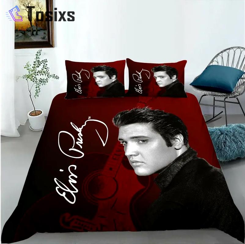 Elvis presley king of rock full  Bedding Sets sheets Bedroom ideas home decor bedspread bed linen duvet bedclothes covers blankets