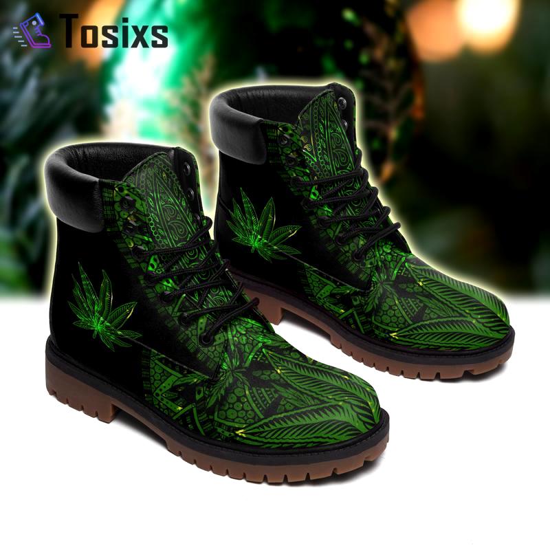 Marijuana leaf, smoking green for stoners, timberland boots hot 2023 Timboots Shoes