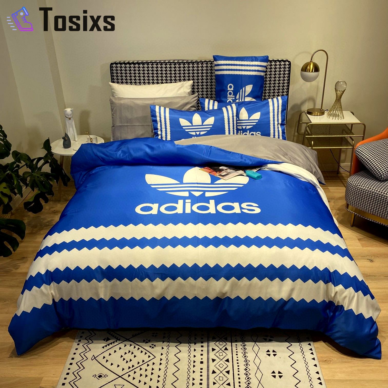 Adidas luxury brand adidas logo bedding sets duvet cover bedroom sets Bedding Sets