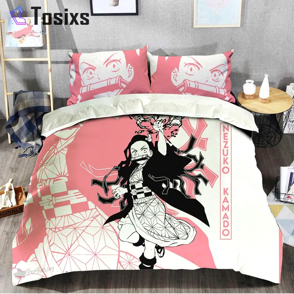 Nezuko kamado   custom demon slayer anime  _5797 Bedding Sets bedspread bedroom idea duvet covers bedclothes home decor sheets blankets bed linen