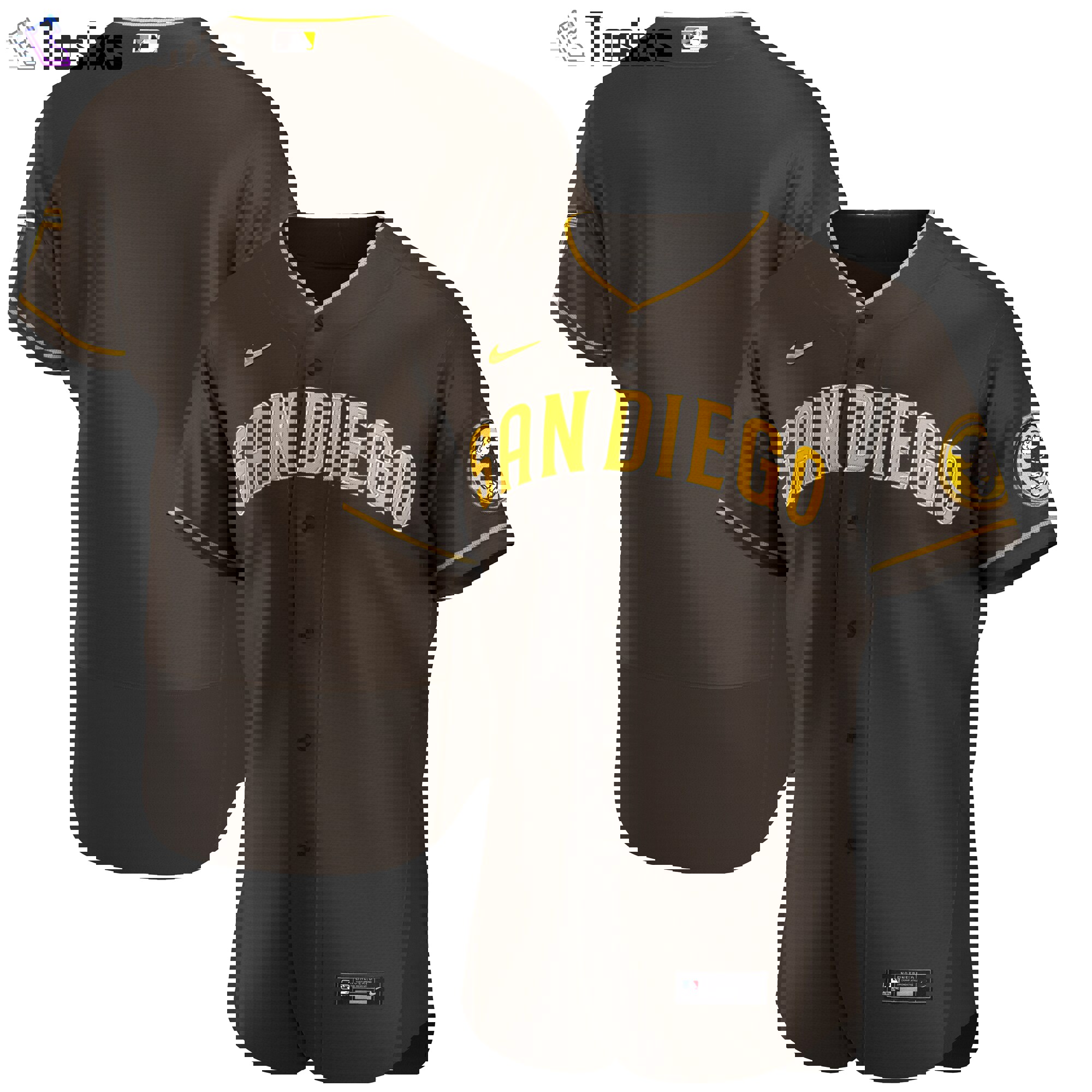 San diego padres nike road authentic team jersey color brown  Baseball MLB Jersey For Fans Sports MLB Replica Baseball