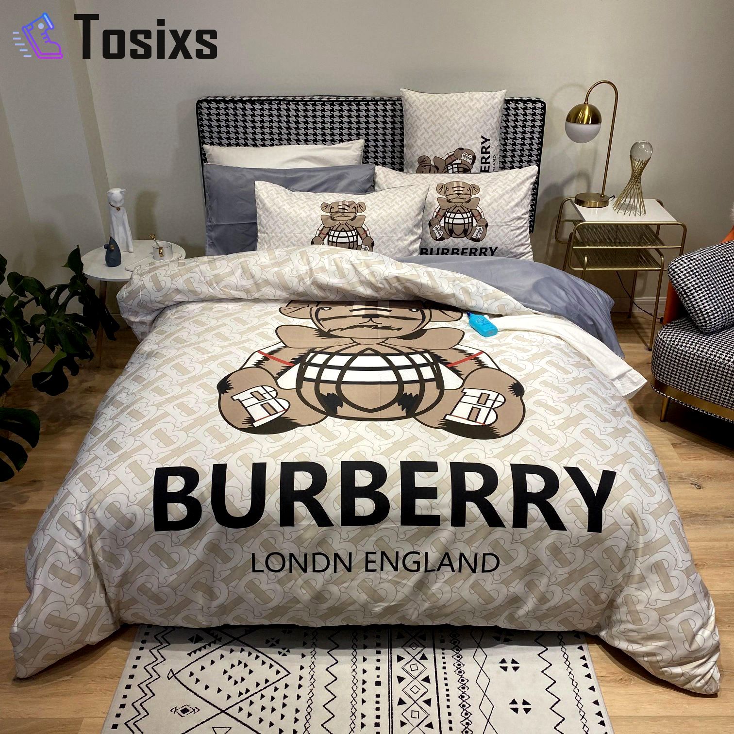 Burberry london logo type 3440 Bedding Sets luxury ideas premium fashion brand duvet covers home decor hyperbeast Bedroom bedclothes sheets blankets bedspread bed linen