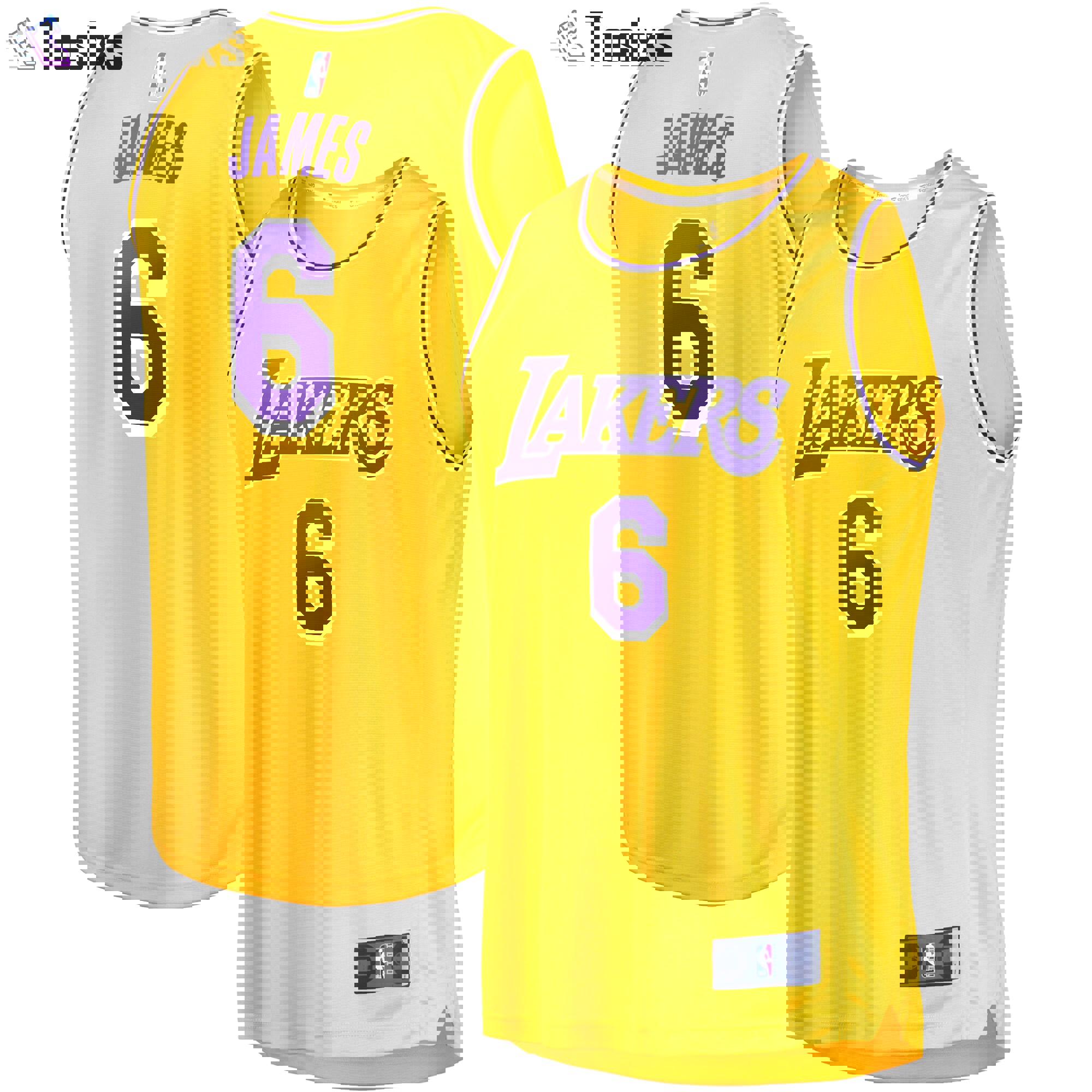 Lebron james los angeles lakers fanatics branded 2023/22 #6 fast break player jersey gold icon edition Baseball NBA Jersey Gift For Fans NBA Basketball Sports Replica