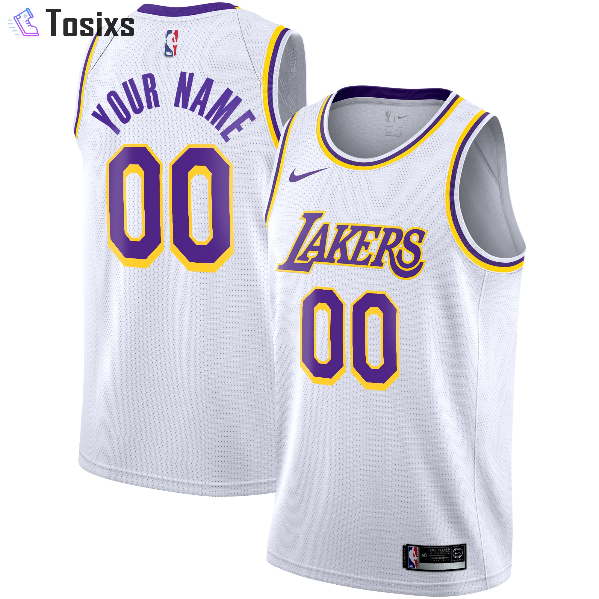 Los angeles lakers nike 2023/21 swingman custom jersey association edition white Baseball NBA Jersey Sports Replica Gift For Fans NBA Basketball