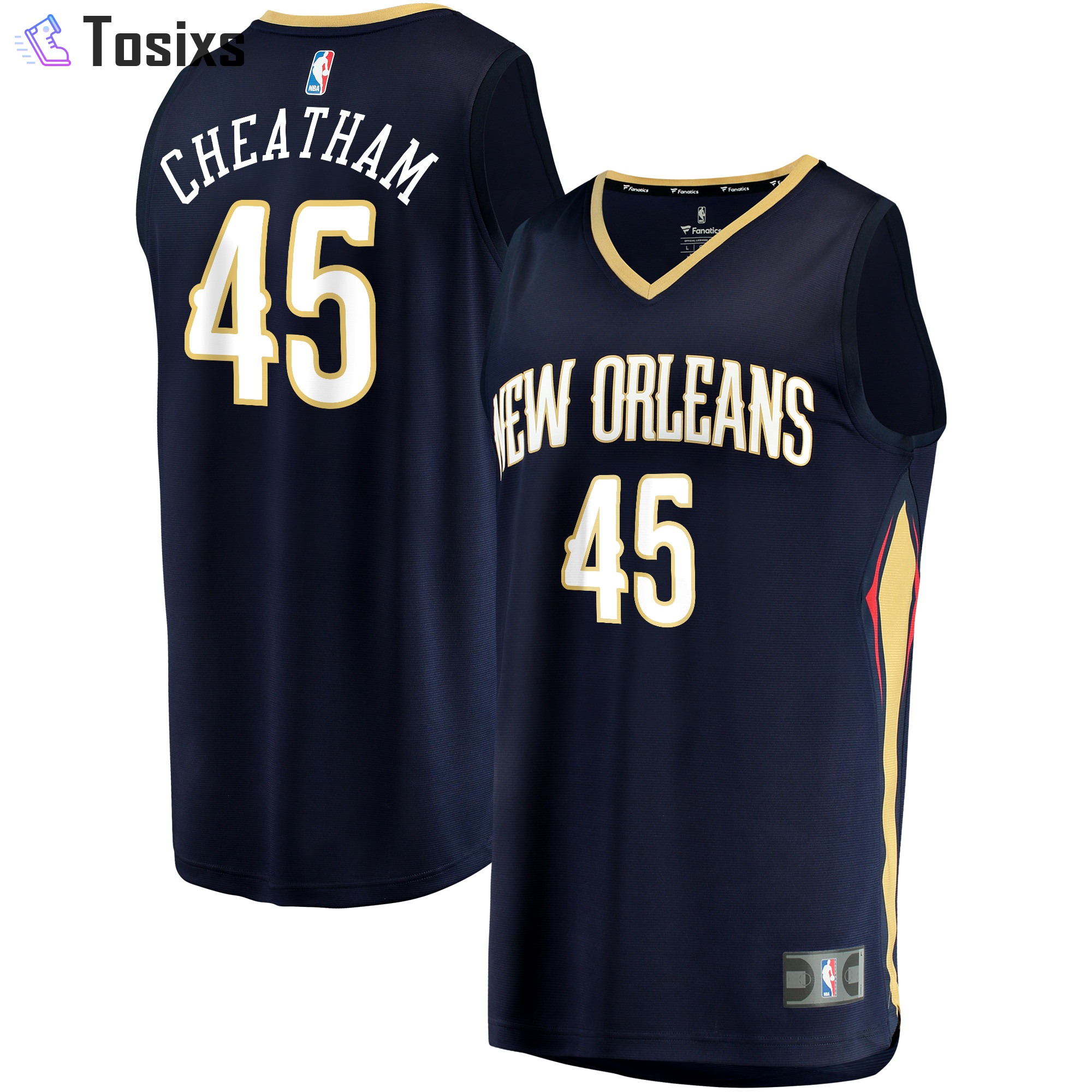 Zylan cheatham new orleans pelicans fanatics branded fast break player jersey icon edition navy Baseball NBA Jersey Basketball Replica Sports Gift For Fans NBA