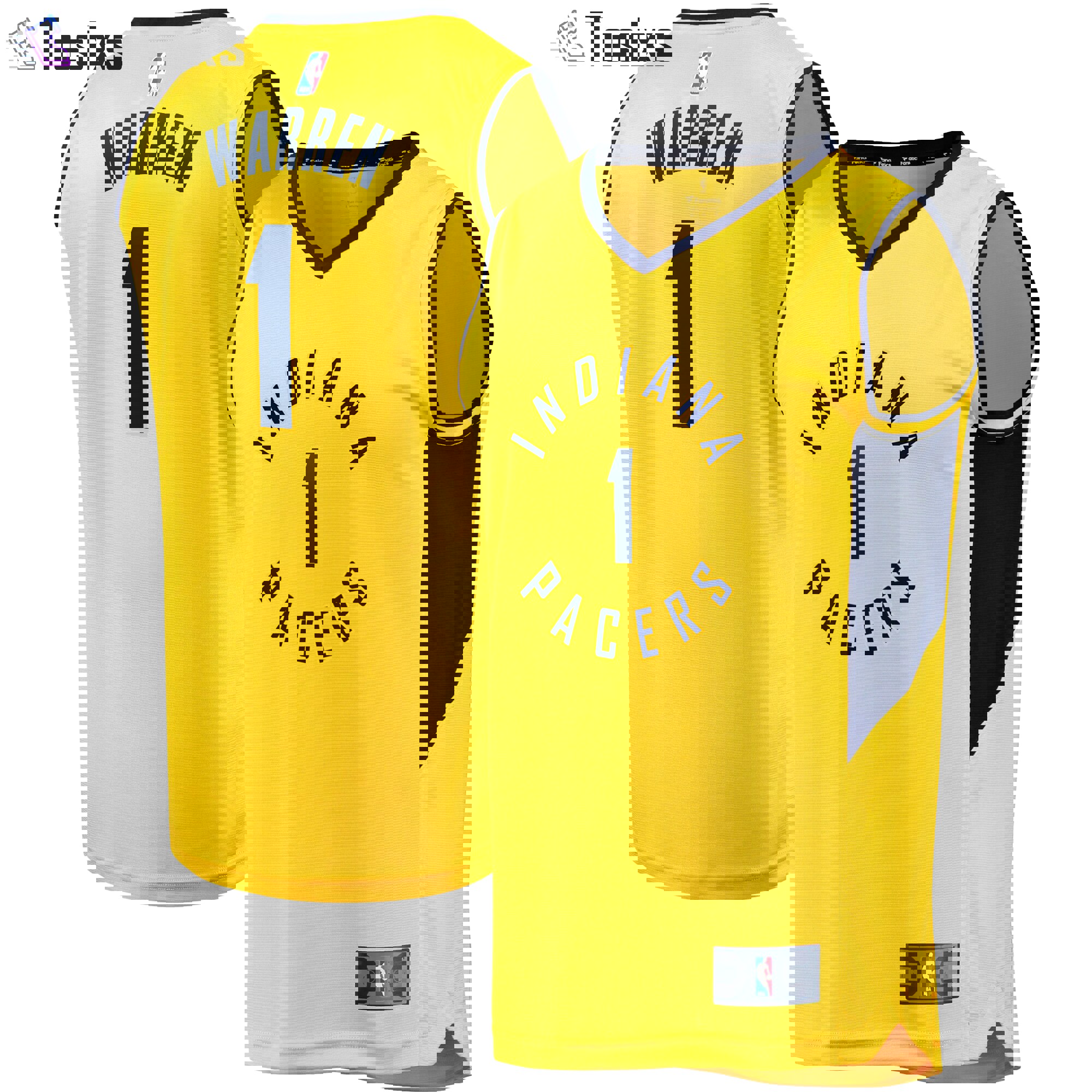 Tj warren indiana pacers fanatics branded fast break player jersey statement edition gold Baseball NBA Jersey Gift For Fans NBA Replica Sports Basketball
