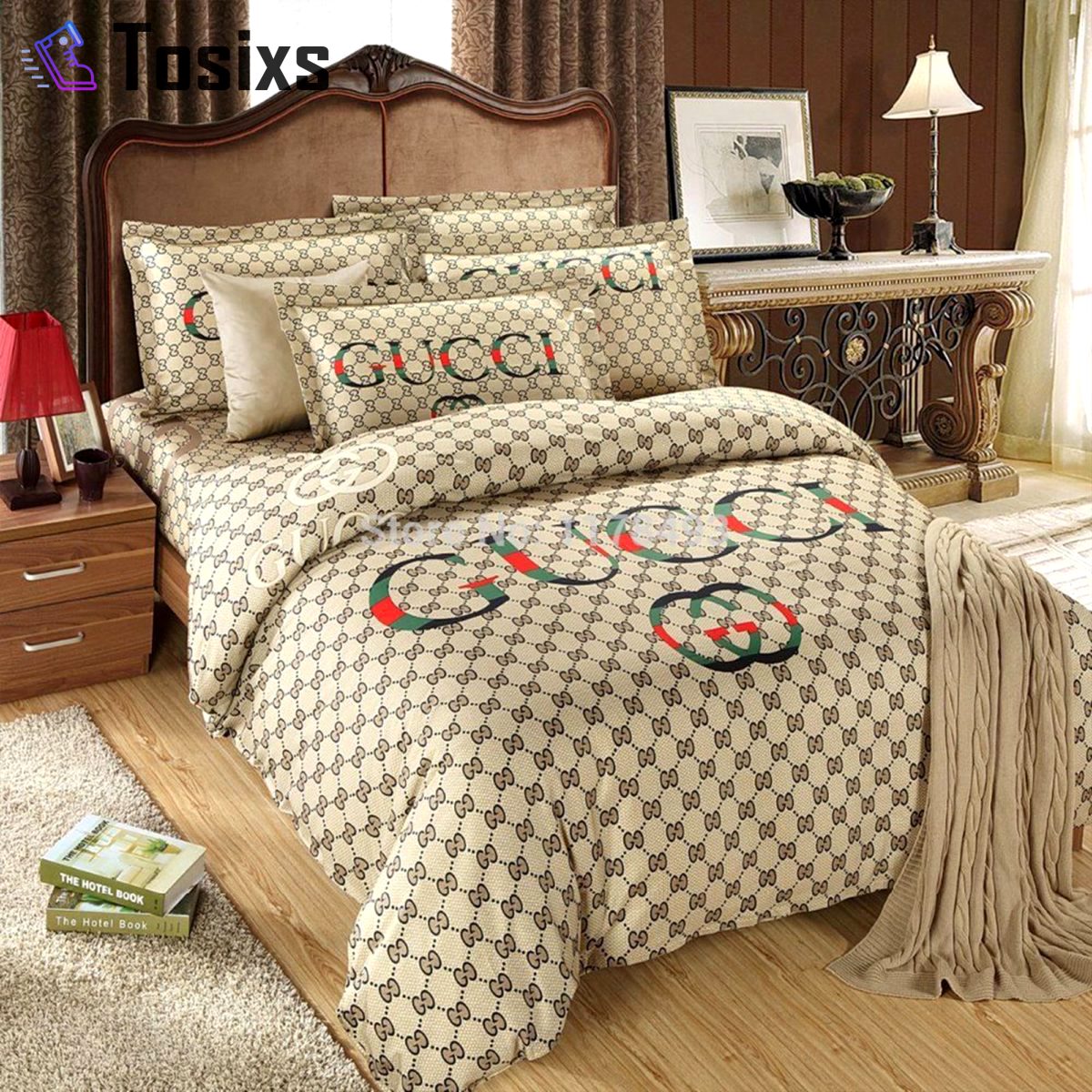Gucci luxury brand gc18  Bedding Sets sheets bedclothes home decor Bedroom ideas blankets duvet covers bed linen bedspread