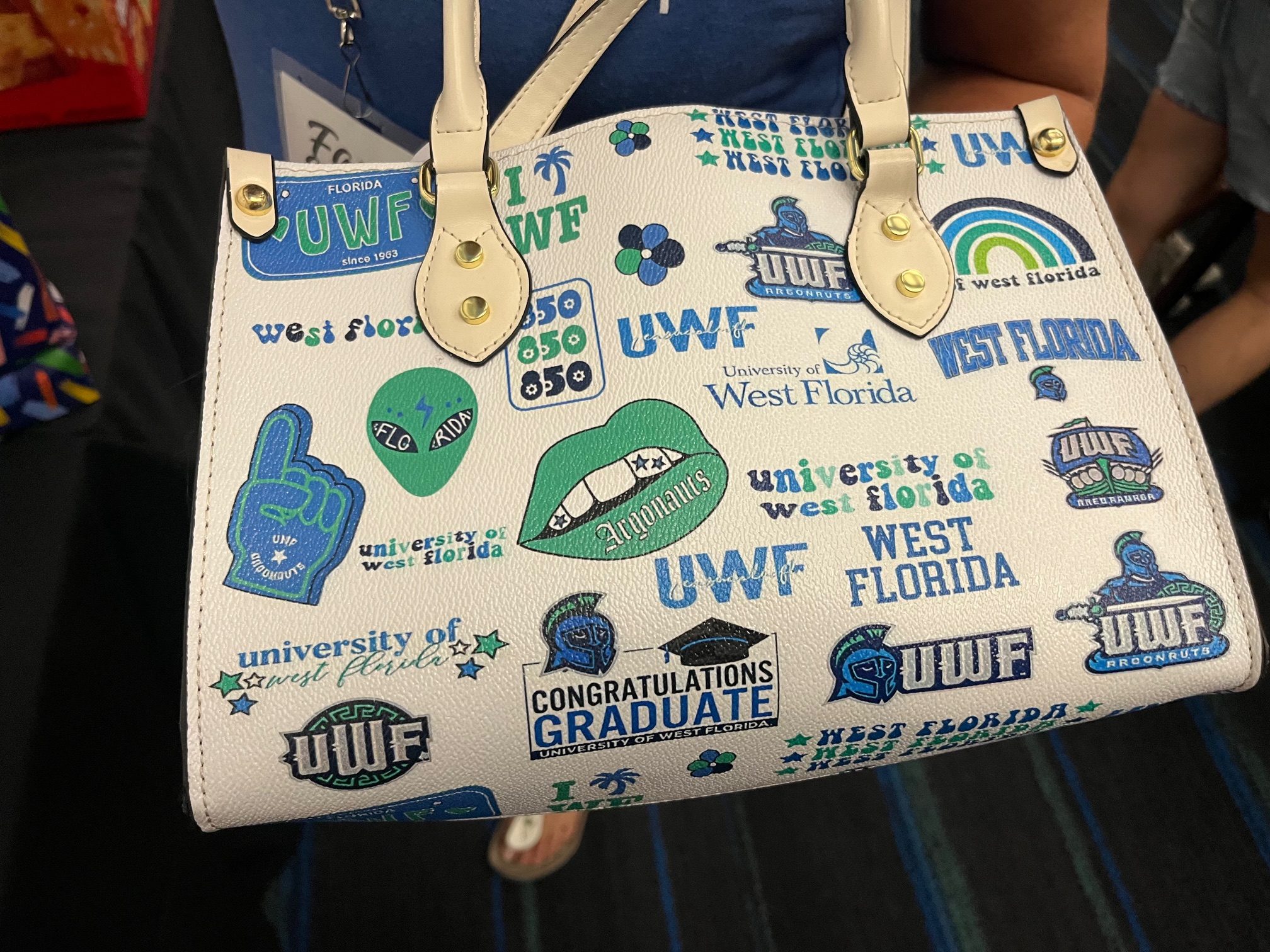 University of West Florida leather handbag Women Leather Hand Bag