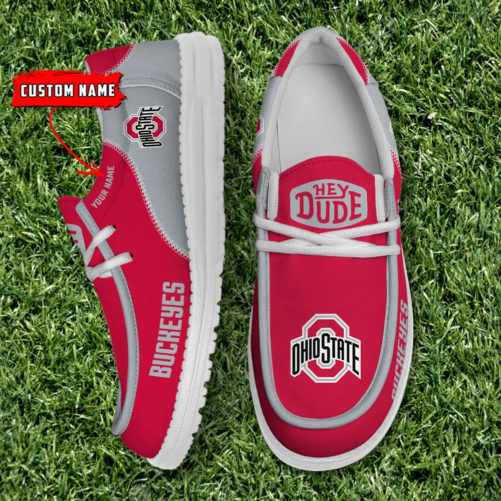 The Ohio State University Custom Name Your Buckeyes Hey Dude Dhiosit Heydudeshoes Loafer Loafer Shoes - Unleash Your Inner Fashionista, Look Great, Feel Great!