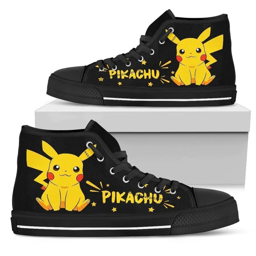 Pokémon Pikachu Trainer Shoe Guitar Hightop Bassguitar Electricguitar High Top Canvas Shoes - Stylish and Built to Last, Start Your Style Journey!