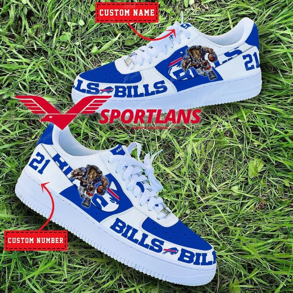 Buffalo Bills Sport 21 Custom Name Cpor Ls Bills Sportlans Number Bil Nike Trainer Shoe Air Force Shoes - Experience Style Like Never Before, Start Your Fashion Revolution! - Personalized