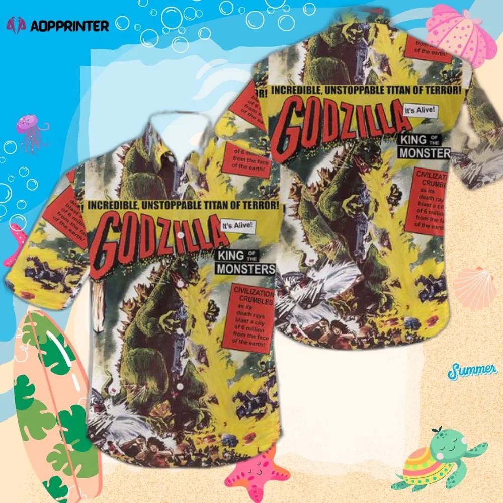 3d godzilla, king of monsters unisex hawaiian shirt Hawaii Shirt