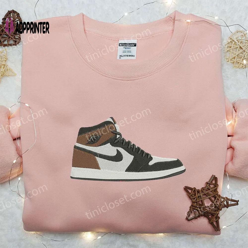 Air jordan x nike swoosh embroidered hoodie & shirt: best family gift Embroidered Shirt