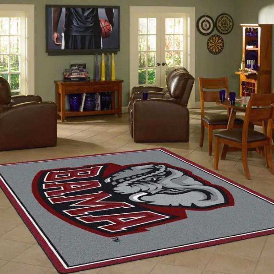 Alabama crimson ncaa team area rug living room rug home decor rcdd81f30973 Rectangle Rug