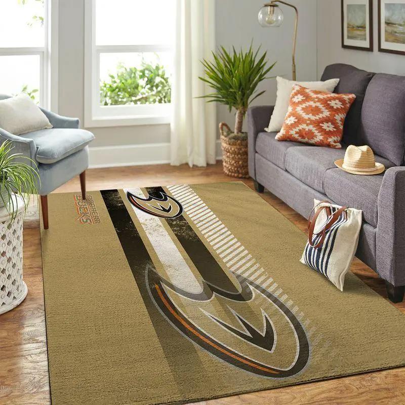 Anaheim ducks area rug nhl carpet living room rugs rug regtangle carpet Rectangle Rug