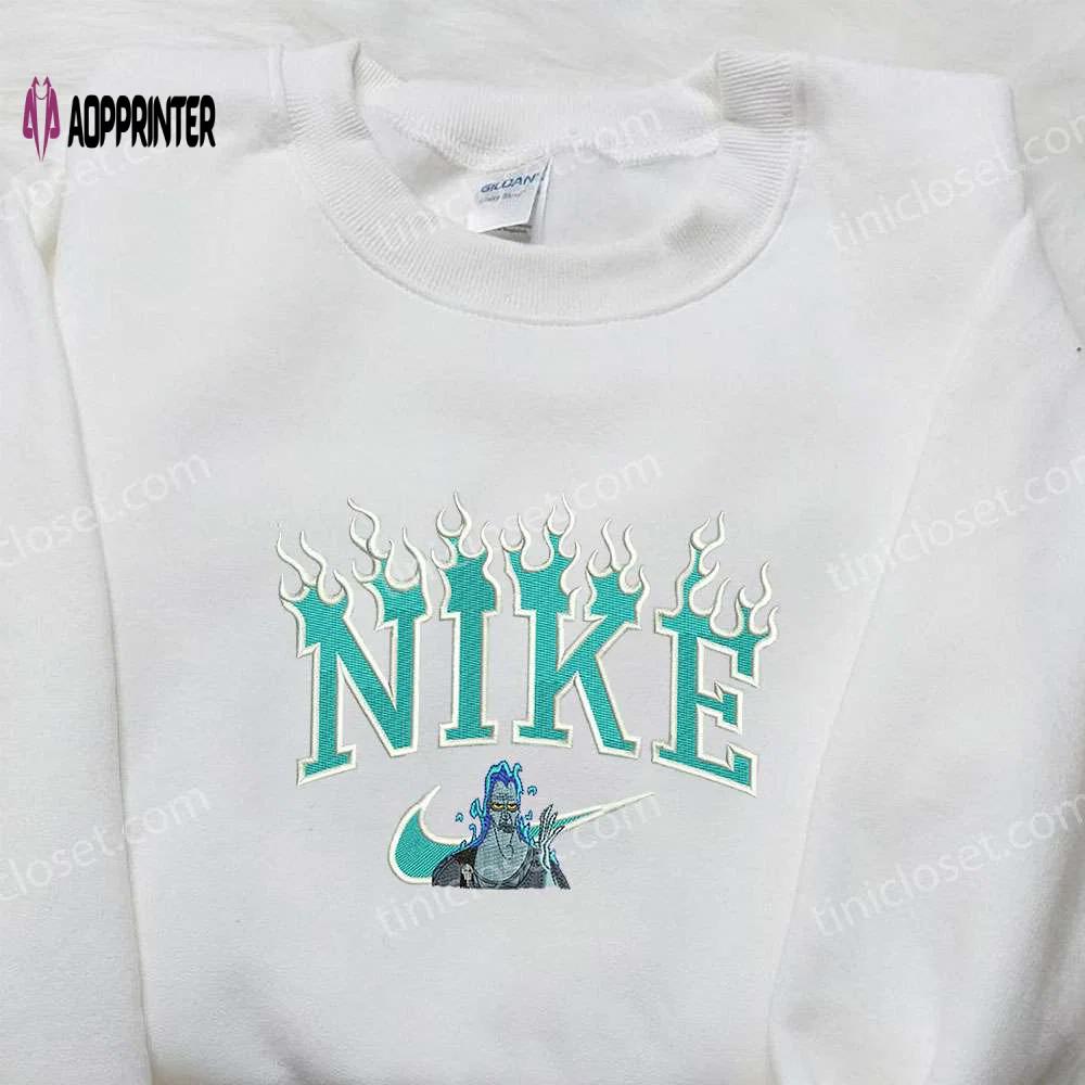 Angry hades x nike embroidered shirt: disney inspired nike shirt Embroidered Shirt