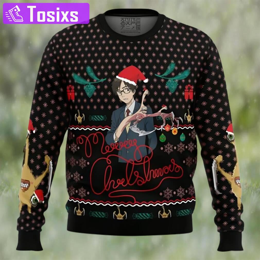 Anime shinichi izumi parasyte ugly christmas sweater Christmas Ugly Sweater