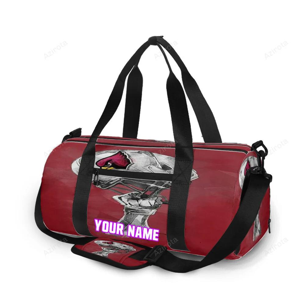 Arizona cardinals helmet personalized name travel bag gym bag 171 Travel Bag