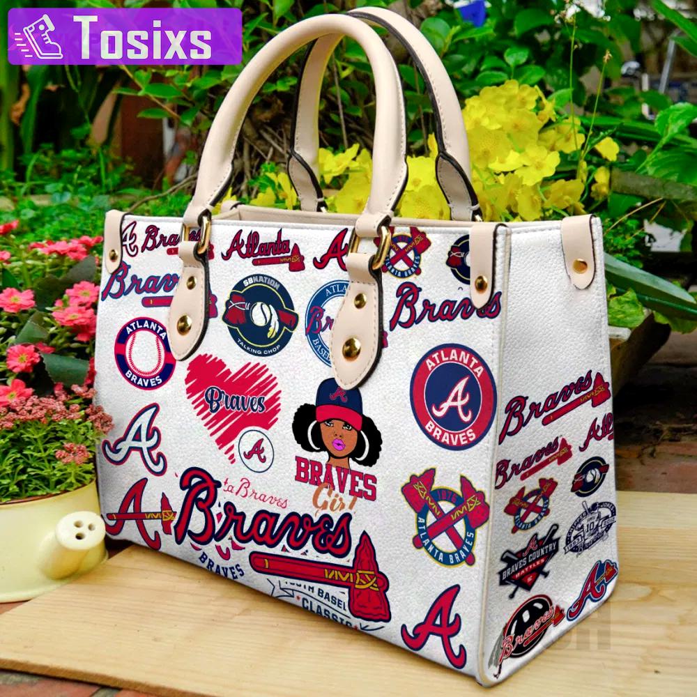 Atlanta braves lover leather bag for women gift 2142 Women Leather Hand Bag