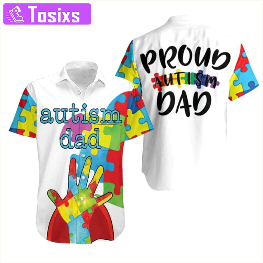 Autism dad superhero hawaiian shirt Hawaii Shirt Shorts & Flip Flops