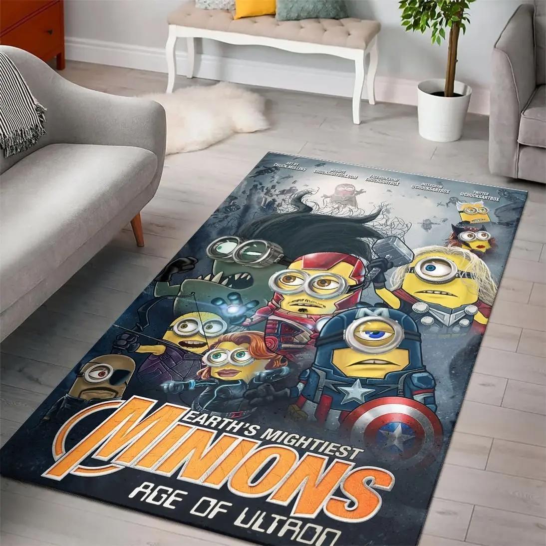 Avenger minions despicable minions cartoon movies area rugs living room carpet rug regtangle carpet floor decor home decor Rectangle Rug