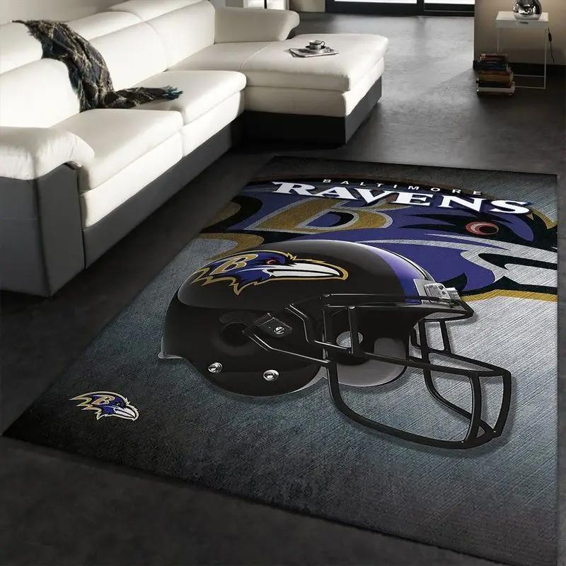 Baltimore ravens area rug nfl football living room home decor carpet 10 Rectangle Rug