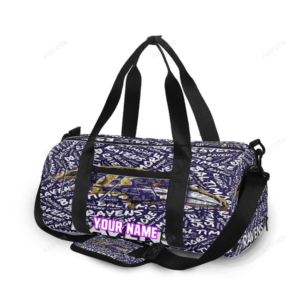Baltimore ravens logo11 personalized name travel bag gym bag 363 Travel Bag