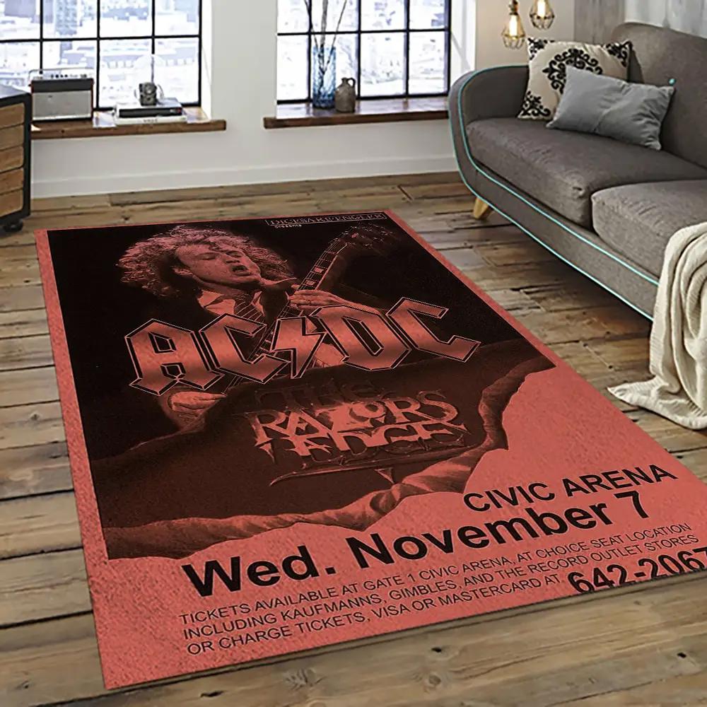 Band ac/dc music carpet rectangle area rug for living room bedroom decor acdc29 Rectangle Rug