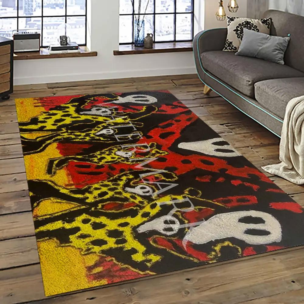 Band the rolling stones music carpet rectangle area rug for living room bedroom decor trs03 Rectangle Rug