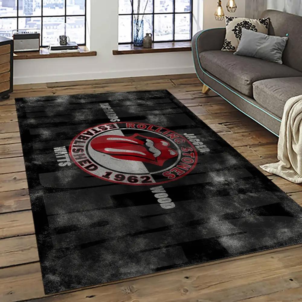 Band the rolling stones music carpet rectangle area rug for living room bedroom decor trs13 Rectangle Rug